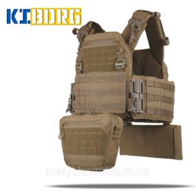 Комплект №4: Плитоноска Kiborg GU gen.2 + 2 підсумки з балістичним захистом 1 класу Coyote
