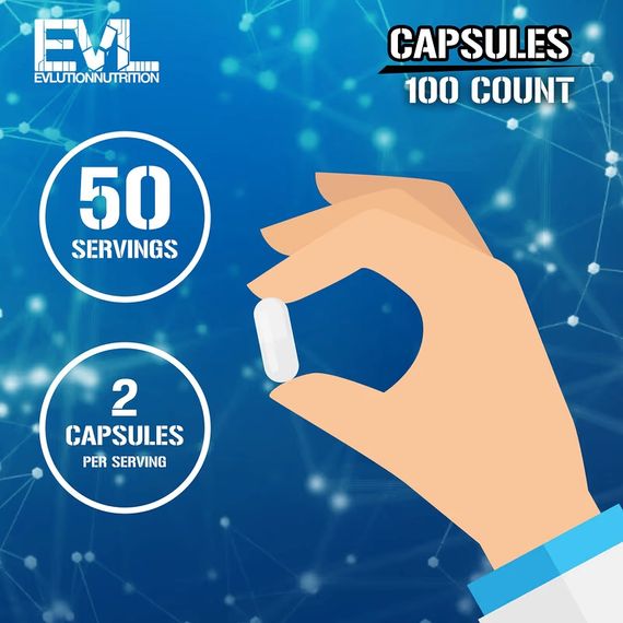 L‑Аргінін Evlution Nutrition L-Arginine1500®, 100 Capsules (750 mg per Capsule) | Зображення 3