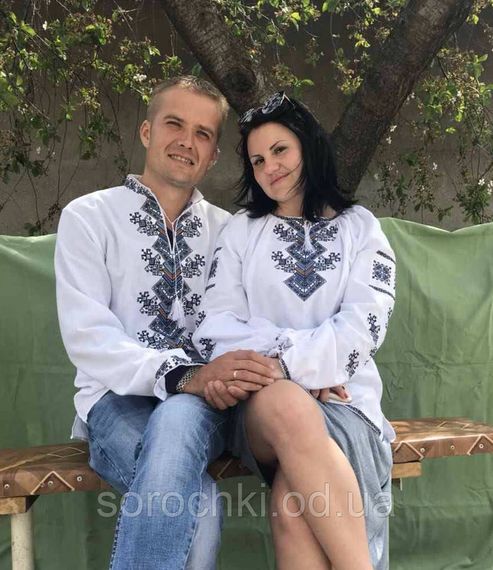 Вишиванка парна ,домотканное полотно, орнамент "Берегиня" | Зображення 2