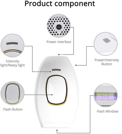 Портативный женский домашний фотоэпилятор для тела IPL Hair Removal Device для всех типов волос | Зображення 3