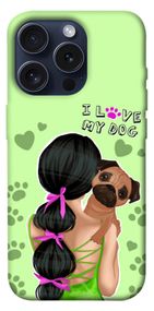 Чохол з картинкою Love my dog для Apple iPhone 15 Pro (6.1")