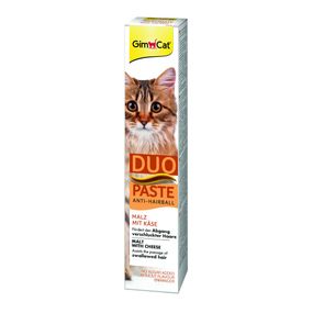 Мальт-паста для котов GimCat DUO PASTE Anti-hairball malt with cheese для вывода шерсти при чувствительном пищеварении 50 гр