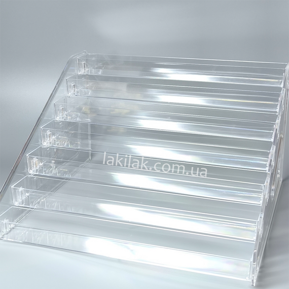 Полиця для гель-лаків 7 ступенів прозора (big) | Зображення 1