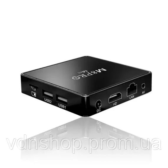 Ігрова андроїд ТВ приставка з Android TV + 2 джойстики M8PRO Mini ретро консоль PS1, Dendy, Sega | Зображення 4