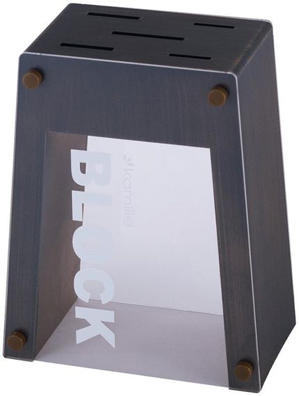 Набір кухонних ножей Kamille Oryen Brown 5 ножів на підставці Block | Зображення 2