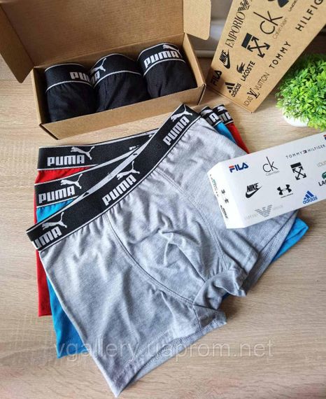 Чоловічі труси Puma, чоловічі боксери Пума, бавовняні труси Пума Преміум якості | Зображення 3