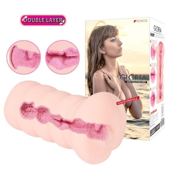 Мастурбатор-вагина двухслойный Kokos Gloria Double Layer Sex Aura | Зображення 7
