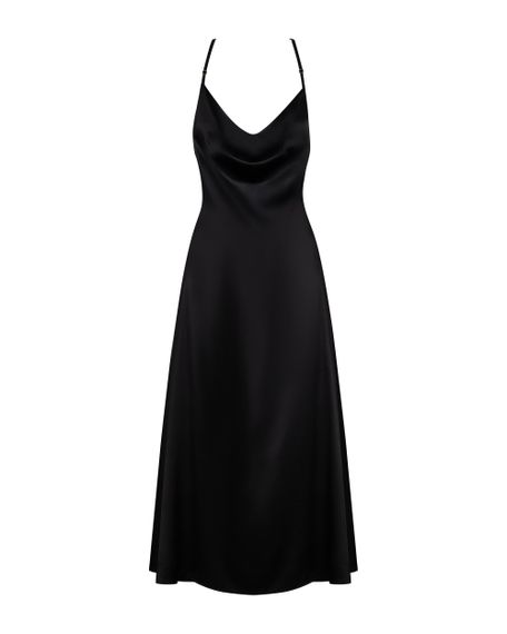 Довга сукня з відкритою спиною Obsessive Agatya Чорний S/M | Зображення 4