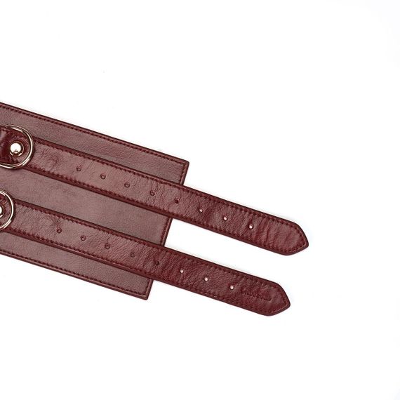 Шкіряний пояс для бондажу Liebe Seele Wine Red Waist Cuff, L Size Sex Aura | Зображення 2