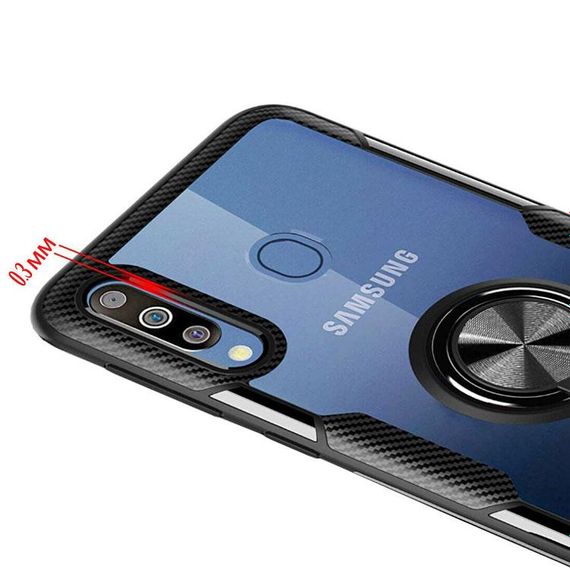 Чохол Primolux Ring Magnetic Stand для Samsung Galaxy M30 2019 (SM-M305F) - Black | Зображення 2