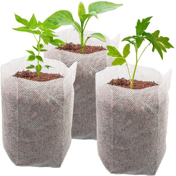 Мішечки для розсади біорозкладні 0.35л (12*12) із спанбонду