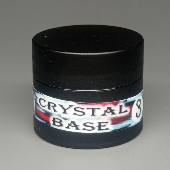 Crystal base Mi #3 (молочна база з червоною і чорною поталлю) 50мл (баночка)