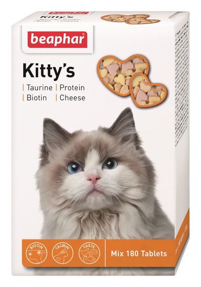 Витаминизированные лакомства для котов Beaphar Kitty's Mix, 180 табл
