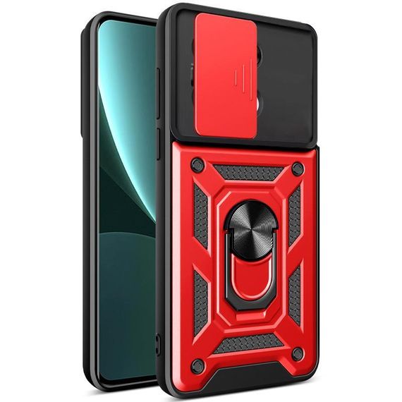 Чохол Ummi Camshield Serge Ring для Xiaomi Redmi Note 13 Pro 4G / 14s / Poco M6 Pro 4G Червоний | Зображення 1