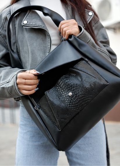 Сумка жіноча Sambag HOBO BLISS Чорна 34 х 31 х 12 см (53453070) | Зображення 4