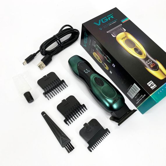 Професійний тример з набором насадок VGR, Акумуляторна машинка-тример для стрижки волосся DE-42 | Зображення 6