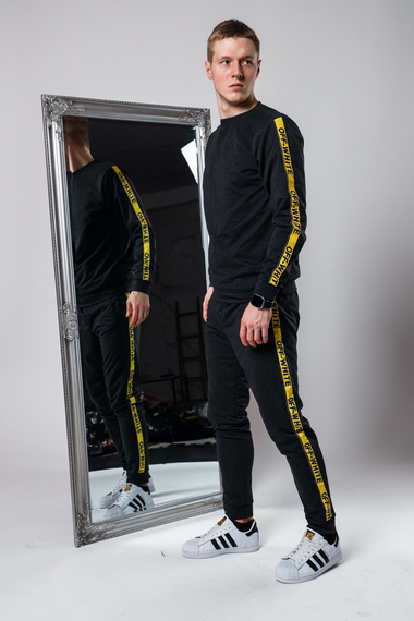 Костюм лампас ОФФ антрацит S