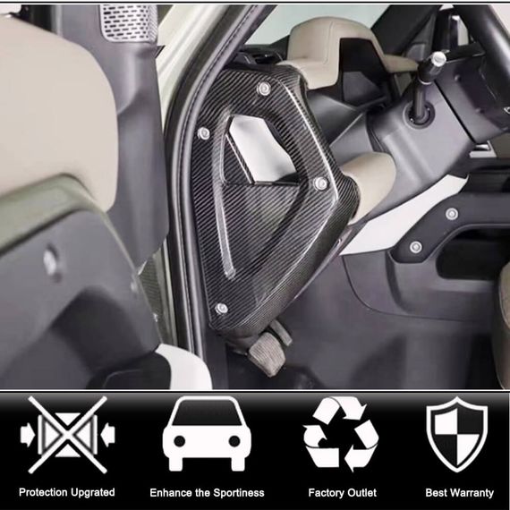 Накладки на панель приборов (Карбон) для Land Rover Defender 2019- гг | Зображення 1