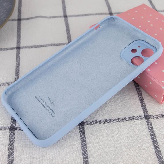 Чехол Silicone Case Full Camera Protective (AA) для Apple iPhone 12 (6.1") Голубой / Lilac Blue | Зображення 1