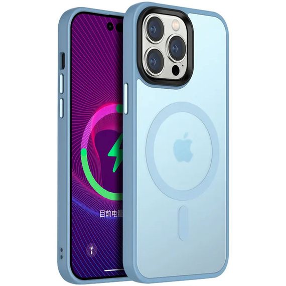 TPU+PC чохол Metal Buttons with MagSafe Colorful для Apple iPhone 12 Pro Max (6.7") | Зображення 1