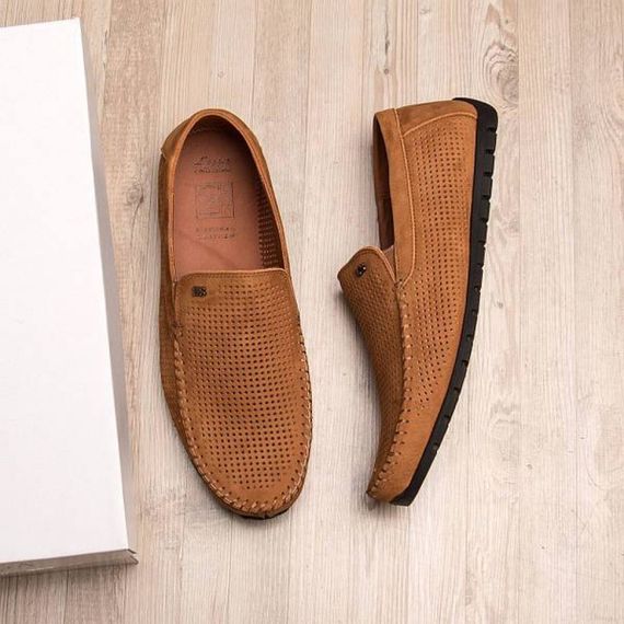 Літні шкіряні кеди Legges перфорація рижі | Зображення 8