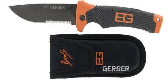 Туристичний складаний ніж для виживання Беар Грила (Bear Grylls) Gerber: Bear Grylls (в чохлі) | Зображення 1