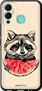 Чохол на Infinix Hot 12 Play Єнотик з кавуном "4605b-2759-2448"