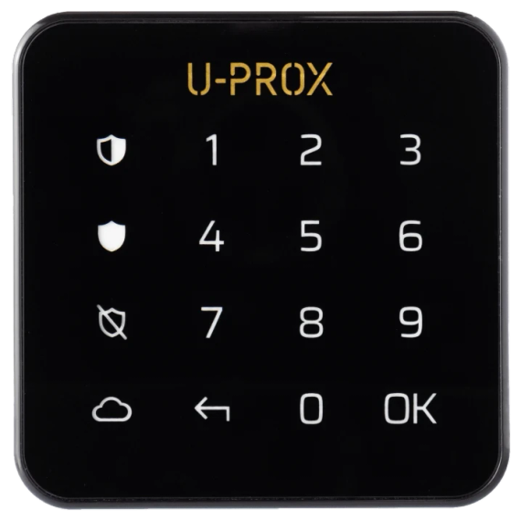 U-Prox Keypad G1 Black Бездротова сенсорна клавіатура для однієї групи - Управління охороною