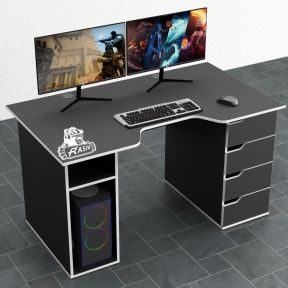 Стол компьютерный Comfy-Home Rasin RS-1 черныйбелый