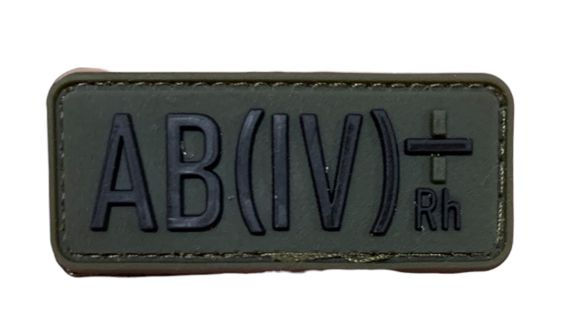 Шеврони  гумовий AB ( IV ) Rh - 10*3 см