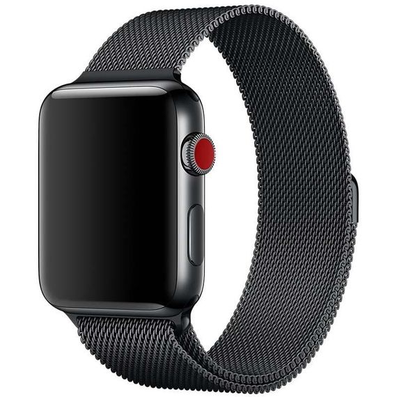 Ремінець Milanese Loop Design для Apple Watch 42(ser.1-3)/44/45/46/49mm Чорний