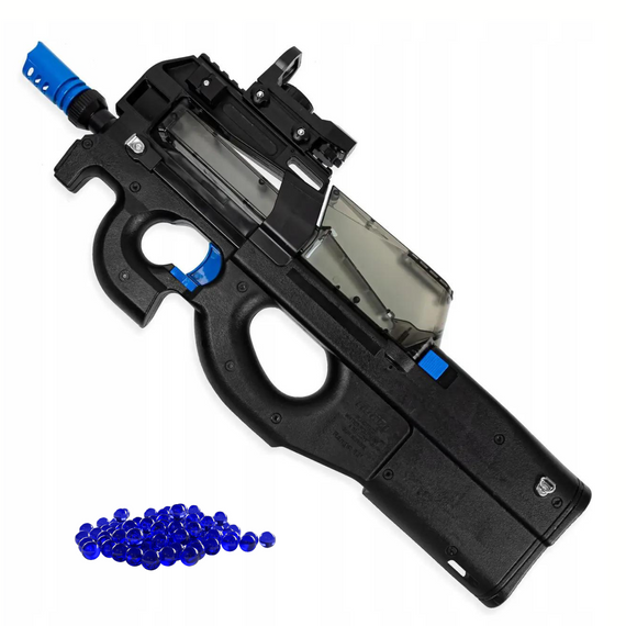 Детский Гель Бластер с Гидрогелевыми Шариками Орбиз Автомат Р90 на Аккумуляторе с Глушителем Коллиматором и Пламегасителем + 5000 | Зображення 1