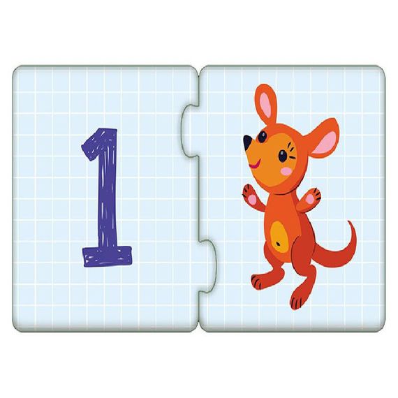 Дитячі пазли-половинки "Вивчаємо цифри" 1214011 укр. мовою | Зображення 1