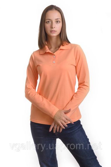 Футболка ПОЛО жіноча з довгим рукавом — тканина-лакоста M