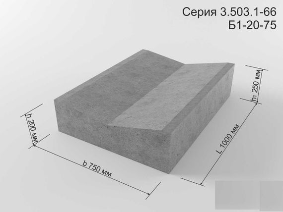 Прикромочный лоток водоотвода Б1-20-75