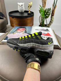Мужские кроссовки Air Max 95 Black Grey Lime весна / лето / осень A3859 43 27.5 см