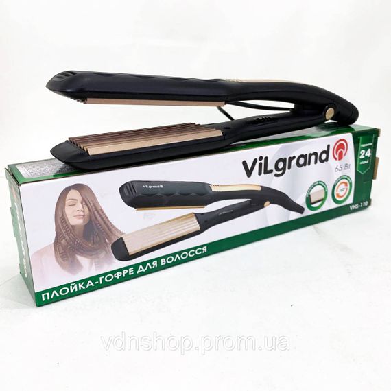 Выпрямитель для волос с турмалином ViLgrand VHS-110 65 Вт, Утюжок гофре плойка для укладки XG-61 | Зображення 6