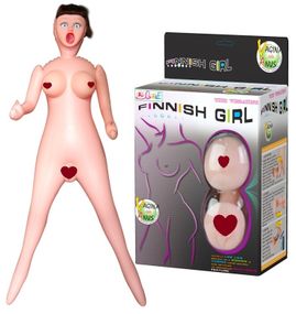 Надувна лялька Finish Girl із вставкою з кібершкіри та вібростимуляцією. BM-015001 sexstyle