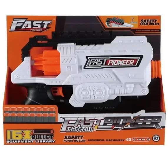 Бластер BIG529 Fast Pioneer Electric з м'якими патронами 16шт (6953505663529)
