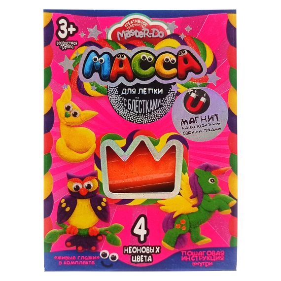 Набір креативної творчості Маса для ліплення "MASTER DO" MMD-02-01, 4 кольори Вид 7