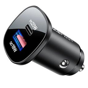 АЗП Acefast B1 mini dual-port metal car charger 38W (1USB-A/1C) Black