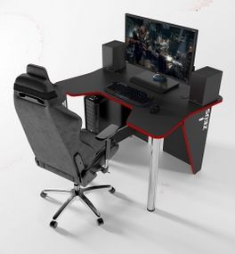 Стол геймерский игровой ZEUS IGROK-3L с LED подсветкой