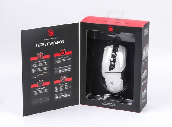 Миша ігрова A4Tech W70 Max Bloody, колір білий+чорний, активоване ПЗ Bloody | Зображення 8
