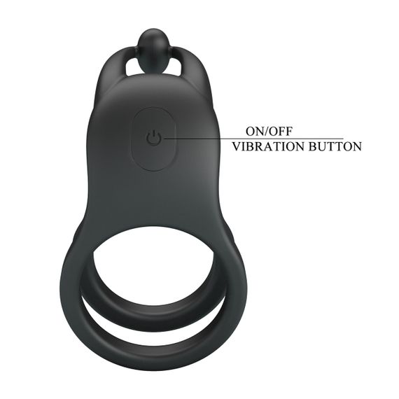 Ерекційне кільце Pretty Love Goodwin Vibrating Double Penis Ring Sex Aura | Зображення 7