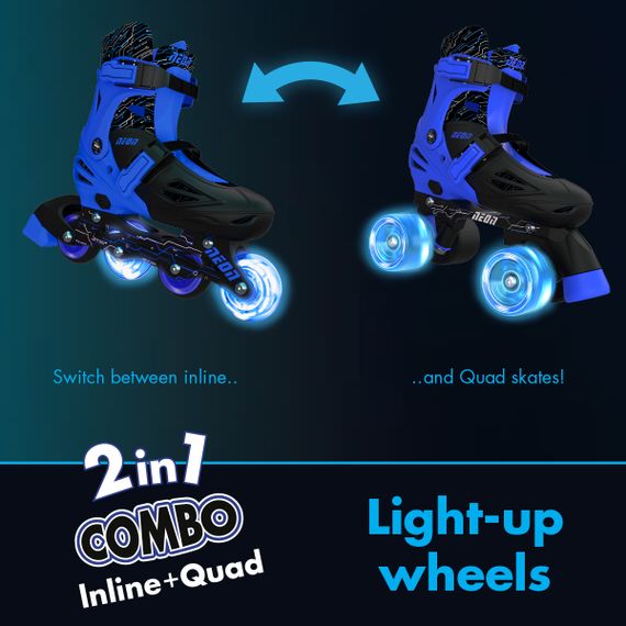 Роликовые коньки Neon Combo Skates Синій (Размер 30-33) (NT09B4) | Зображення 4