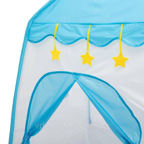 Дитячий ігровий намет будиночок 125×100×120 см намет будиночок для дітей Блакитний HP-S-1NDBL | Зображення 4