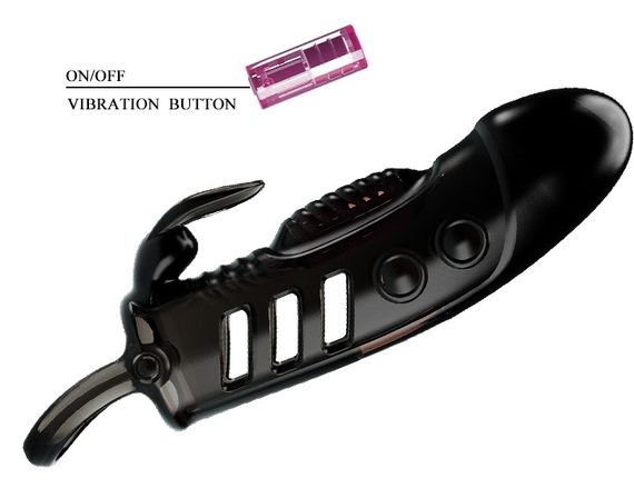 Подовжуюча насадка з вібростимуляцією (на 2,5 см) PRETTY LOVE - PENIS SLEEVE Sloane, BI-026243-1 sexstyle | Зображення 5