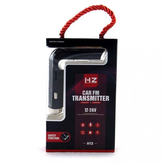 Автомобільний MP3 Трансмітер FM-модулятор HZ H13 LCD AUX/USB | Зображення 1