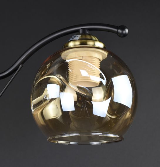 Люстра стельова на 3 лампочки 27411 Чорний 23х50х50 см. | Зображення 2