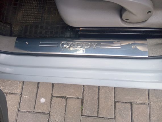 Накладки на внутрішні пороги OmsaLine (4 шт., нерж.) для Volkswagen Caddy 2015-2020 рр | Зображення 1